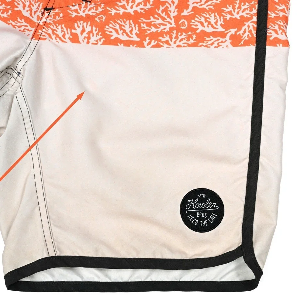 Howler Brother Board Shorts Mens 30 Swim Floral Beach Vacation Western Coral - Picture 7 of 13